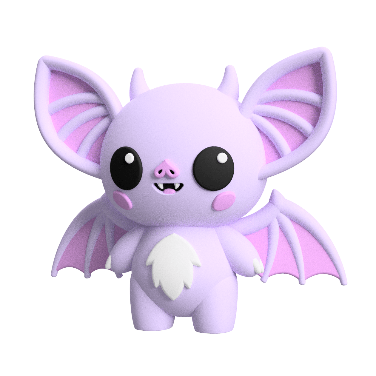 Cute Cryptid Vampire Bat 3D Printable Figure - Adorable Bat Monster 3d model