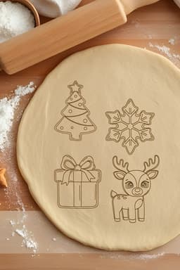 Christmas Cookie Cutter, Biscuit Cutter 3d model
