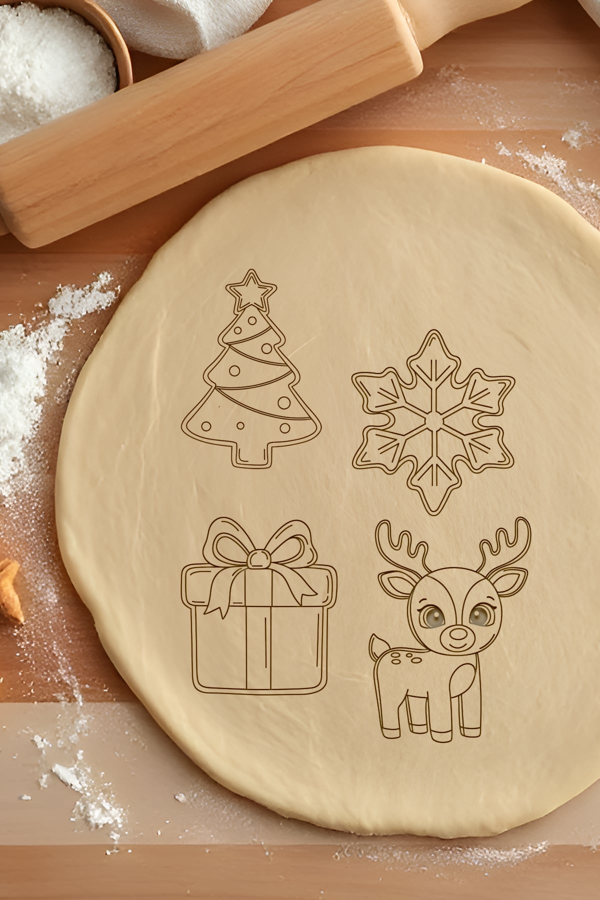 Christmas Cookie Cutter, Biscuit Cutter 3d model