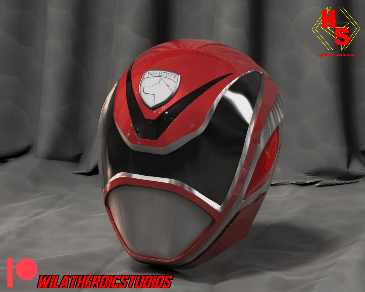 SPD Red Ranger Helmet 3d model