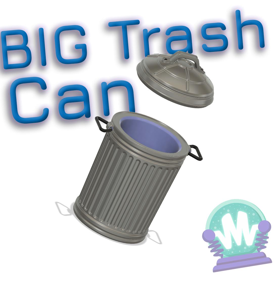 BIG Trash Can - Pen Cup, Trash Can, or Recycling Bin! 3d model
