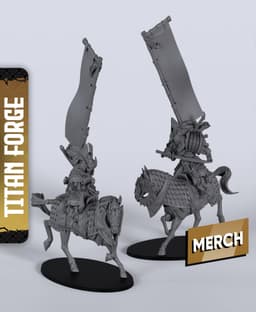Gate Master on Horse - With Free Dragon Warhammer - 5e DnD Inspired for RPG and Wargamers 3d model
