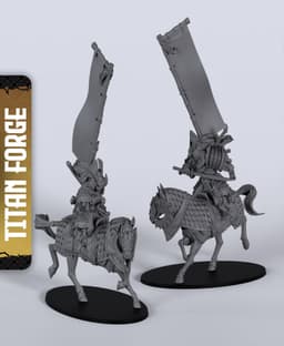 Gate Master on Horse - With Free Dragon Warhammer - 5e DnD Inspired for RPG and Wargamers 3d model