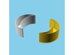 Moon phase 2, nestable box (v1) 3d model