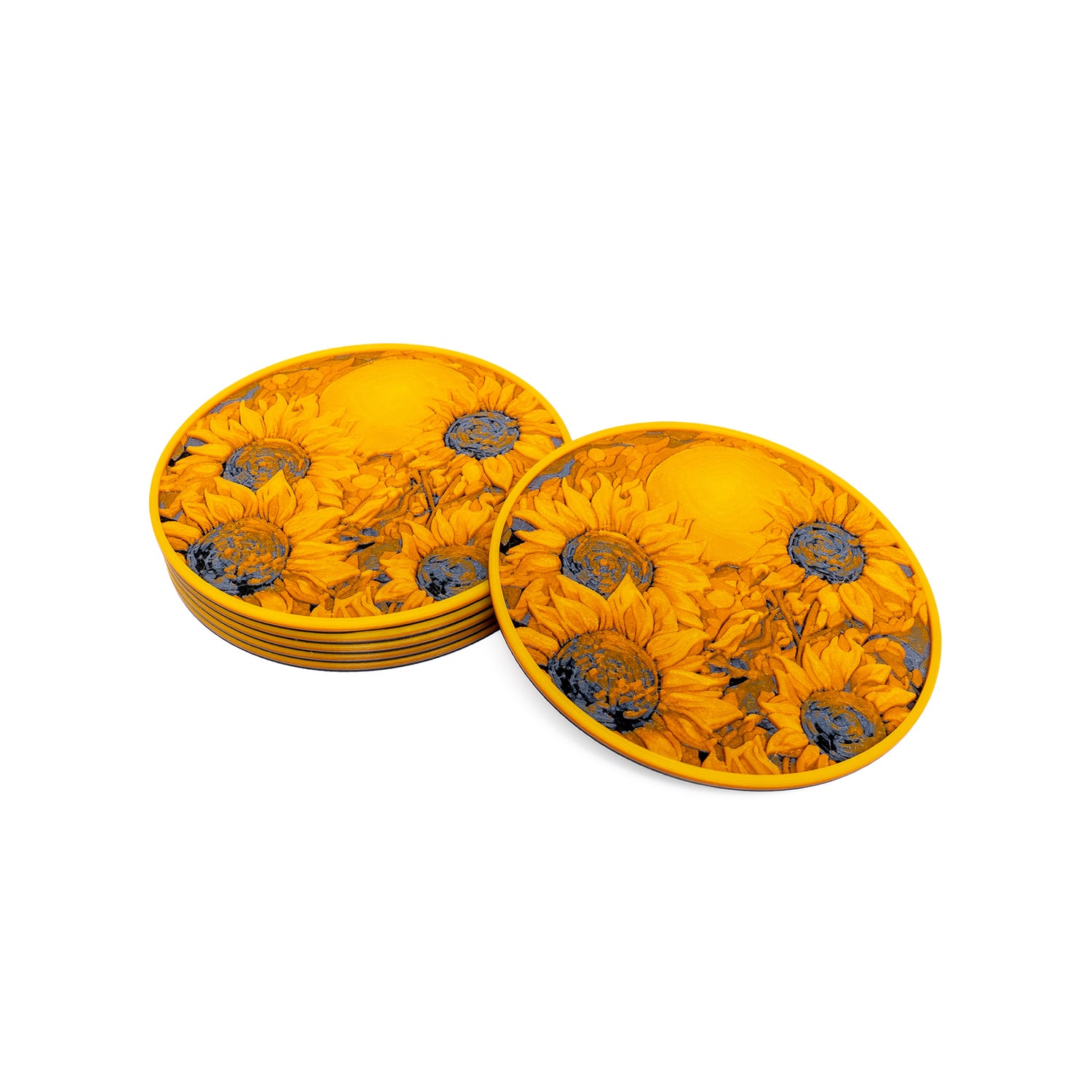 Sunflower Coaster 3d model