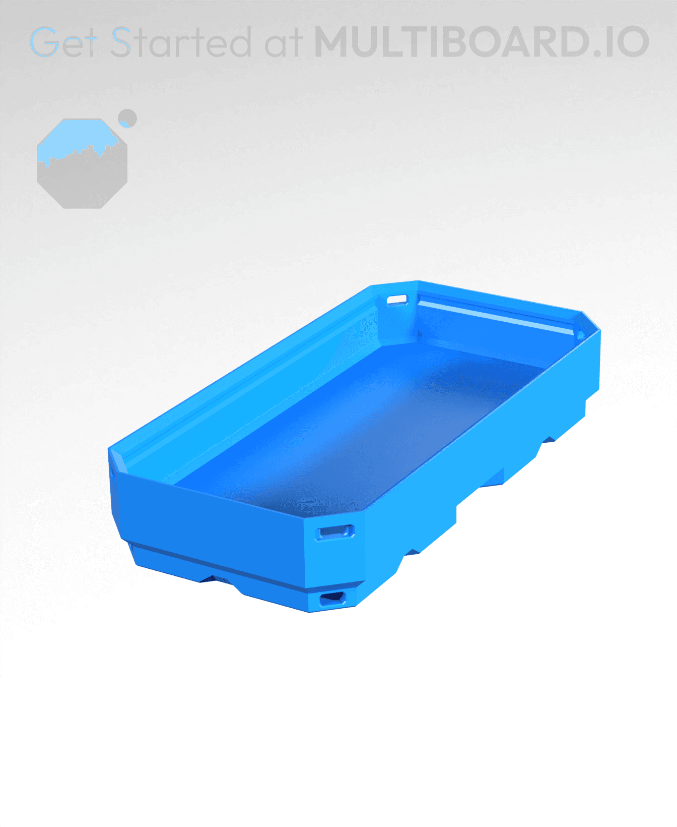 1x2x0.25 CU - Simple Walls - Multibin Shell 3d model