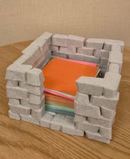 Stone Ruins Sticky Note Holder – Architectural Desk Note Stand 3d model