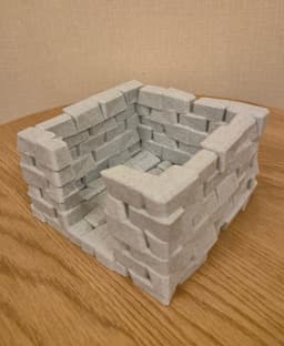 Stone Ruins Sticky Note Holder – Architectural Desk Note Stand 3d model