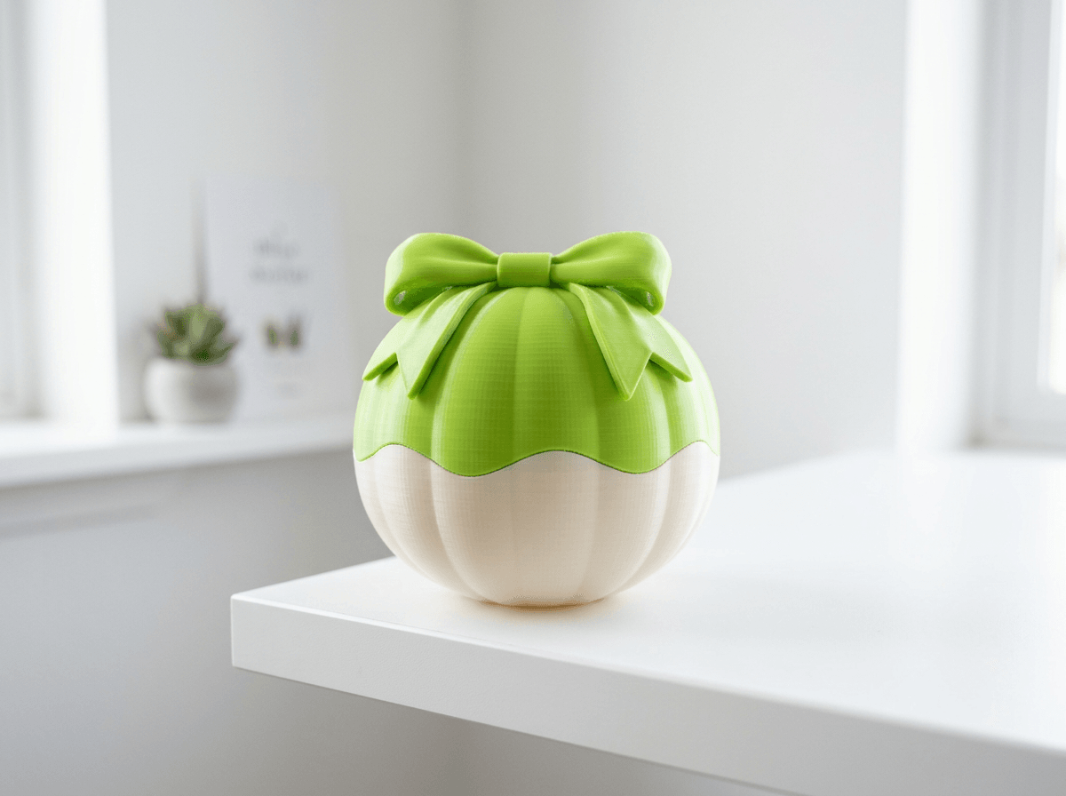 Cute Easter Egg Box - Ribbed Gift and Storage Box 3d model