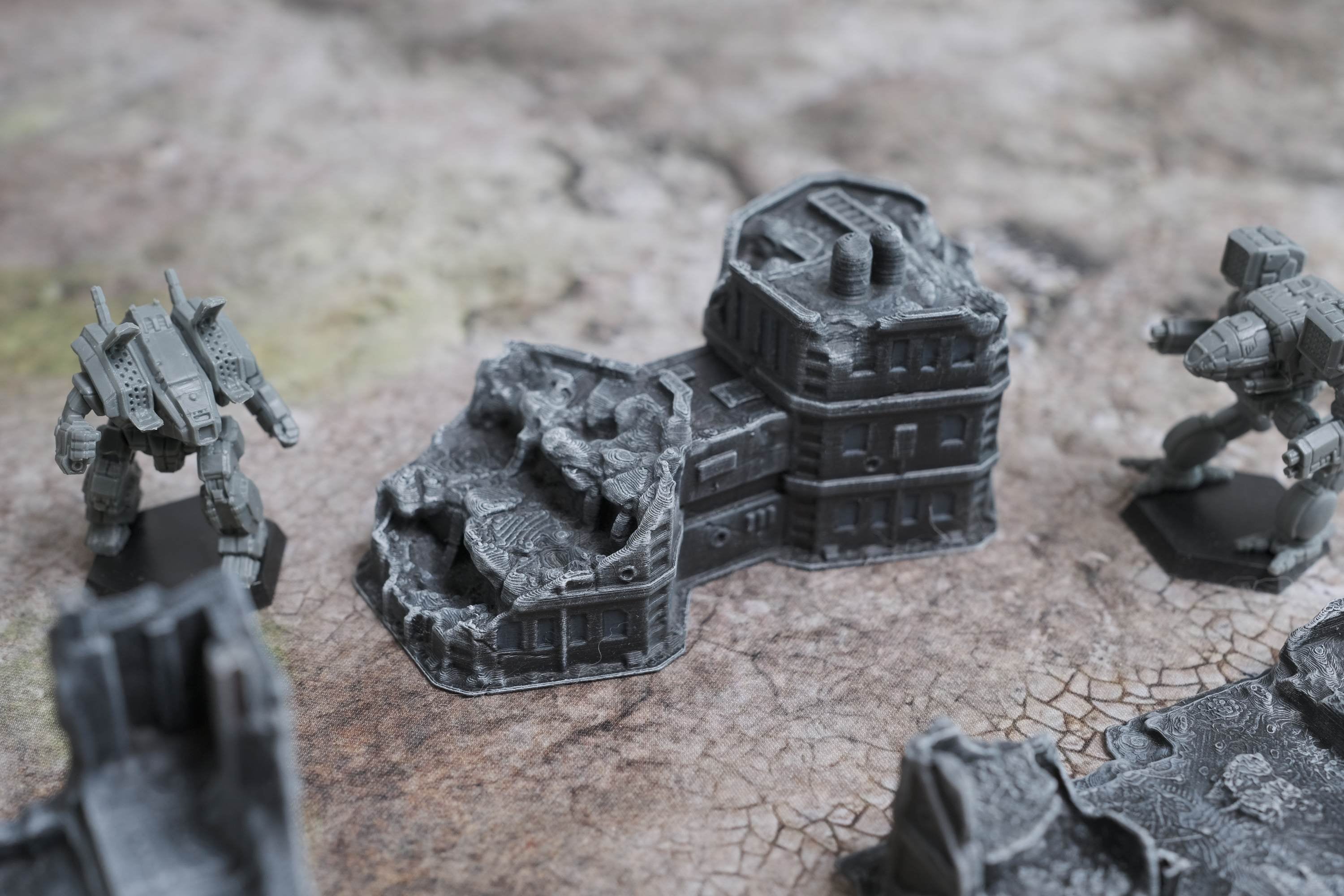 Industrial Dual Hex - Damaged 3d model