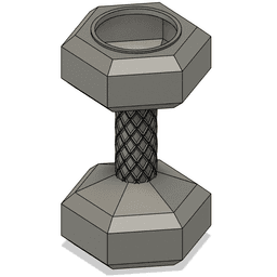 DIY Concrete Dumbbell Shell 3d model