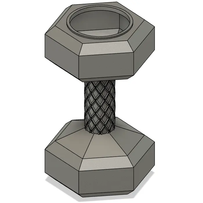 DIY Concrete Dumbbell Shell 3d model