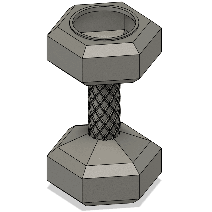 DIY Concrete Dumbbell Shell 3d model