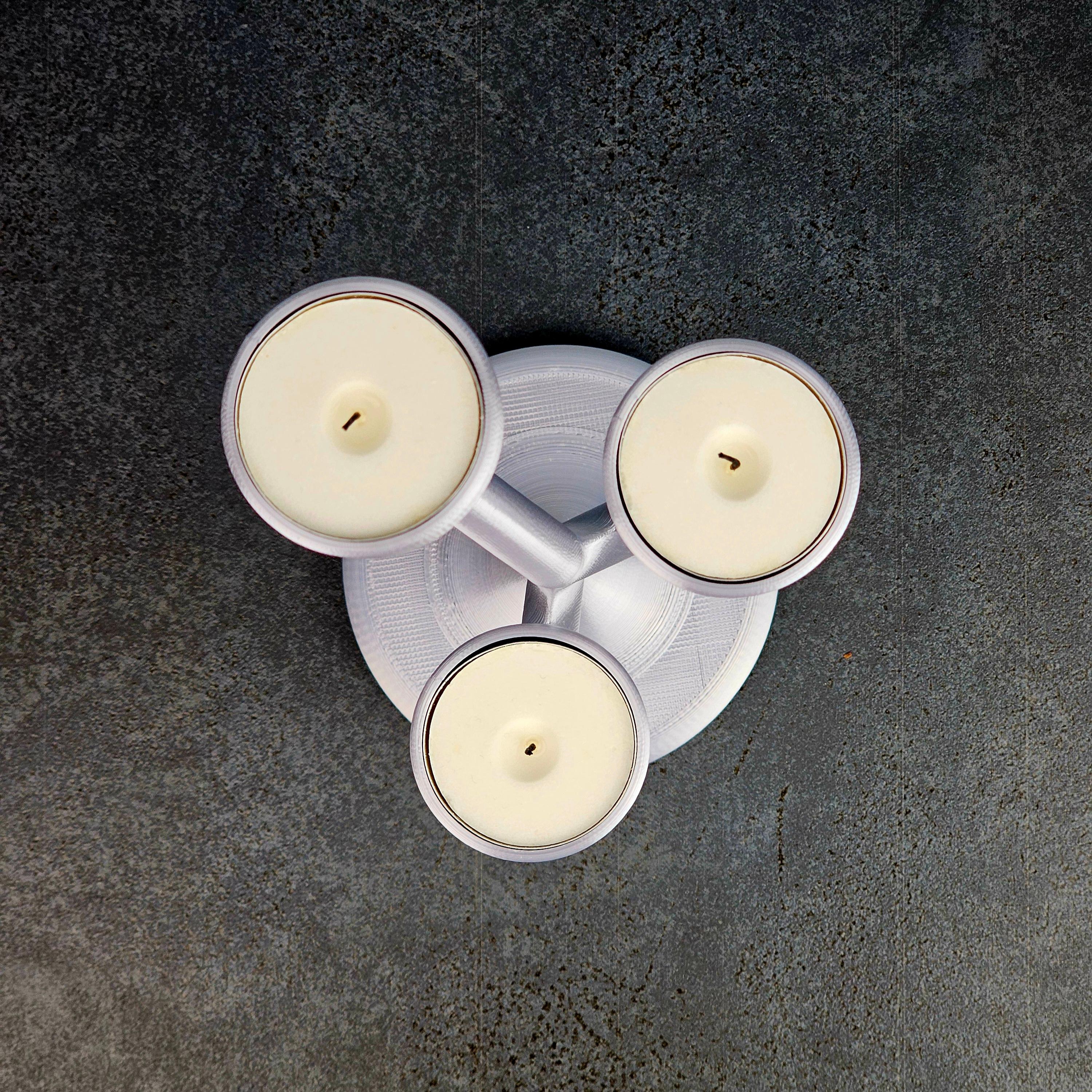 Candle Holder in Sleek Design for 3 Tea Lights 3d model