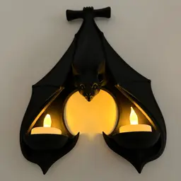 Hanging Bat TeaLight Sconce - Wall Hangable 3d model