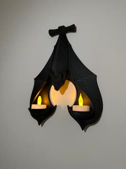 Hanging Bat TeaLight Sconce - Wall Hangable 3d model