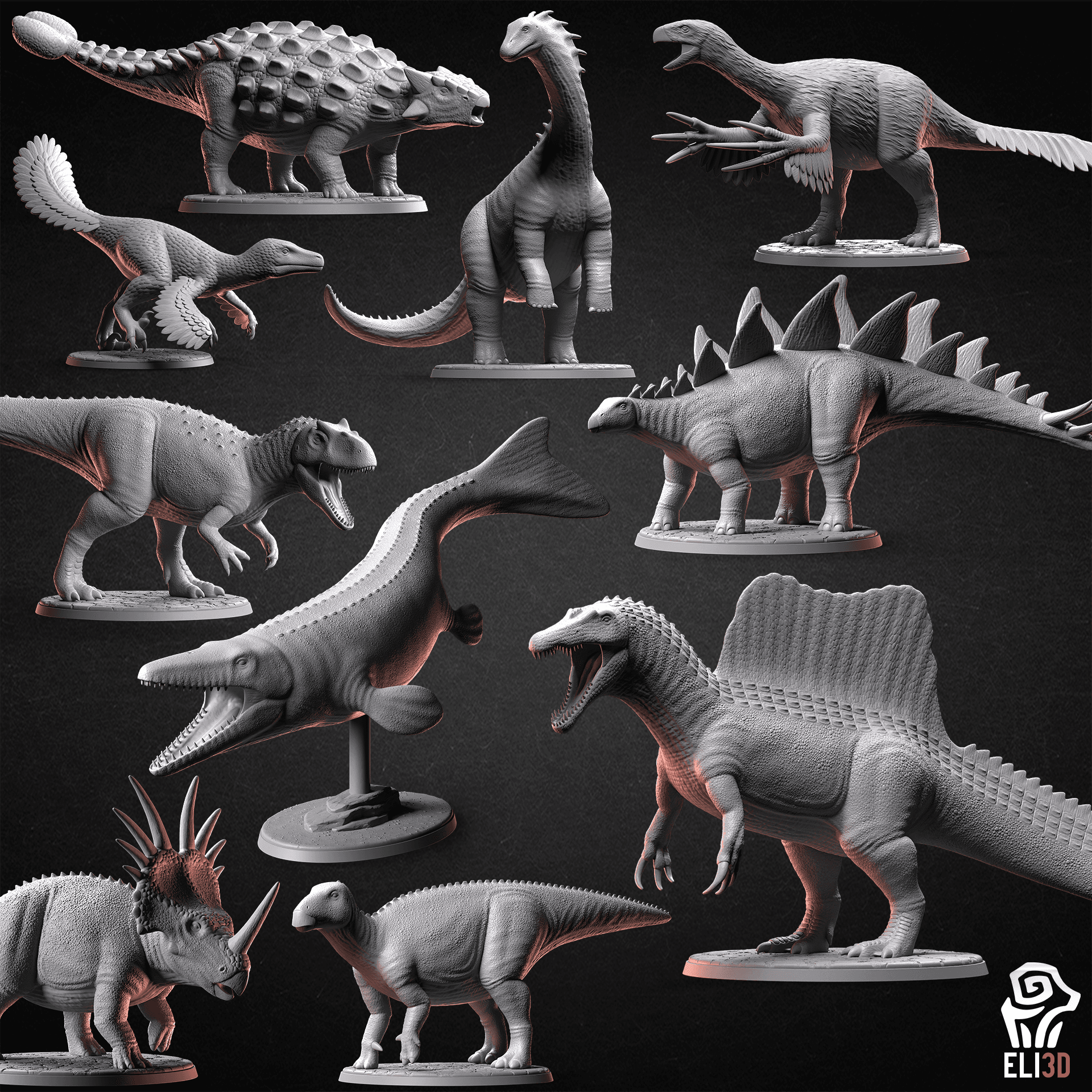 Dinosaurs - Dino Bundle 3 3d model