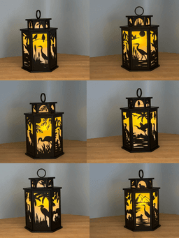 Heron Lantern Tea Light Holder Bird lamp Candle holder Home Decor 3d model