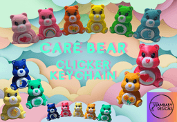 Care Bear Clicker Fidget Keychains 3d model