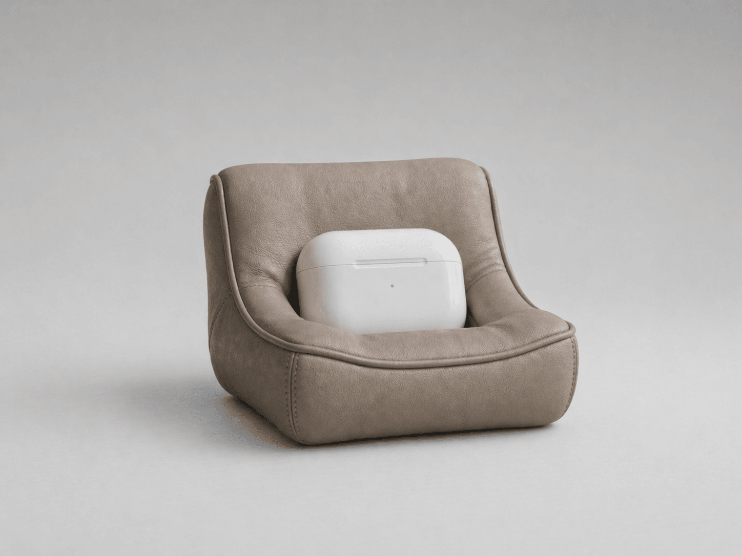 Mini Sofa Earbuds Case Holder STL – Desk Organizer & Charging Case Stand 3d model