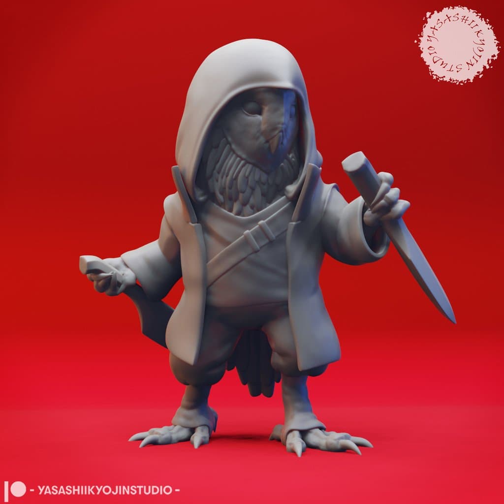Owlin Rogue - Tabletop Miniature 3d model
