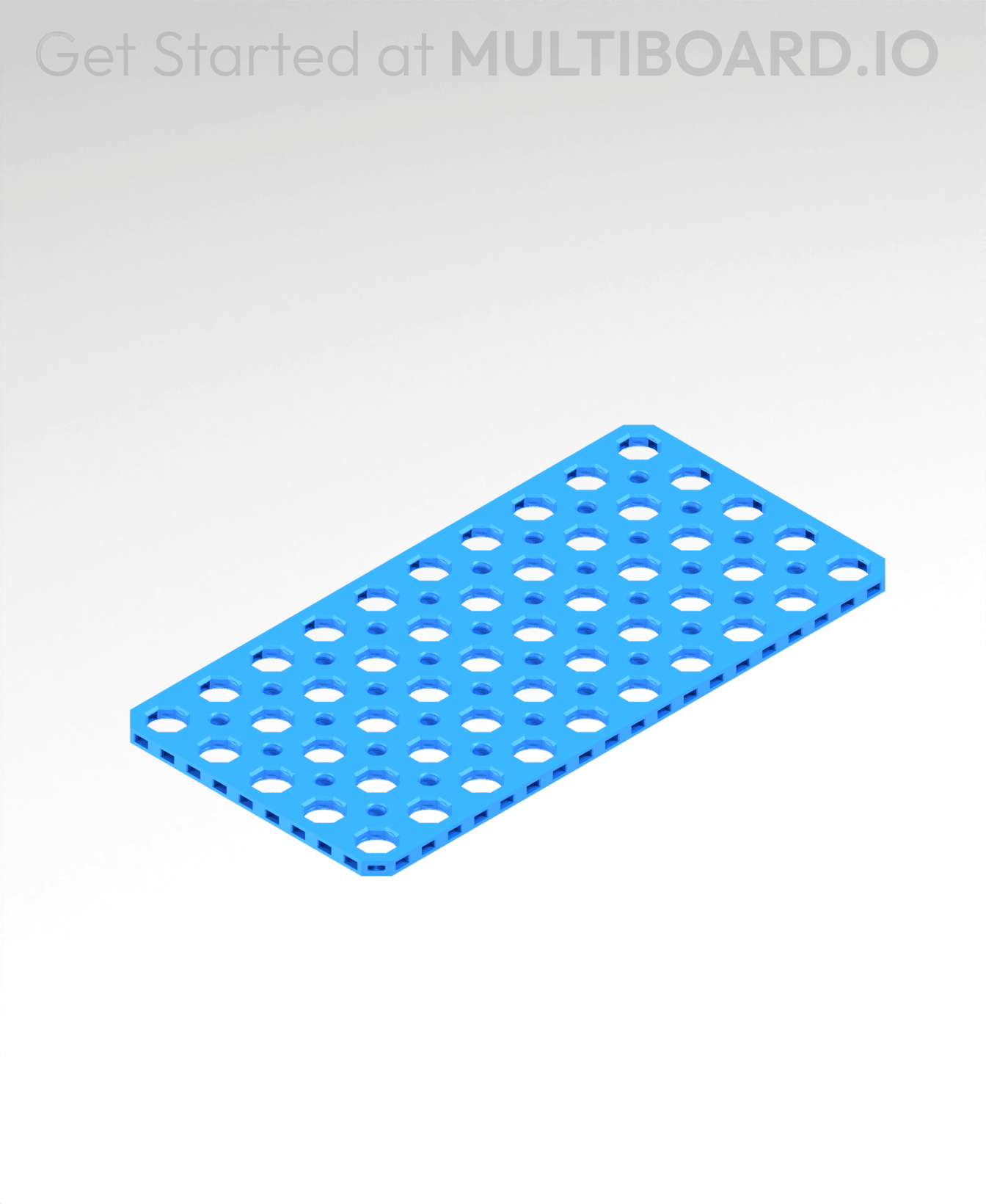 10x5 MU - Mid Hole, Small Thread MU - MultiBoard Plate 3d model