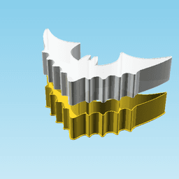 Bat 0072, nestable box (v2) 3d model