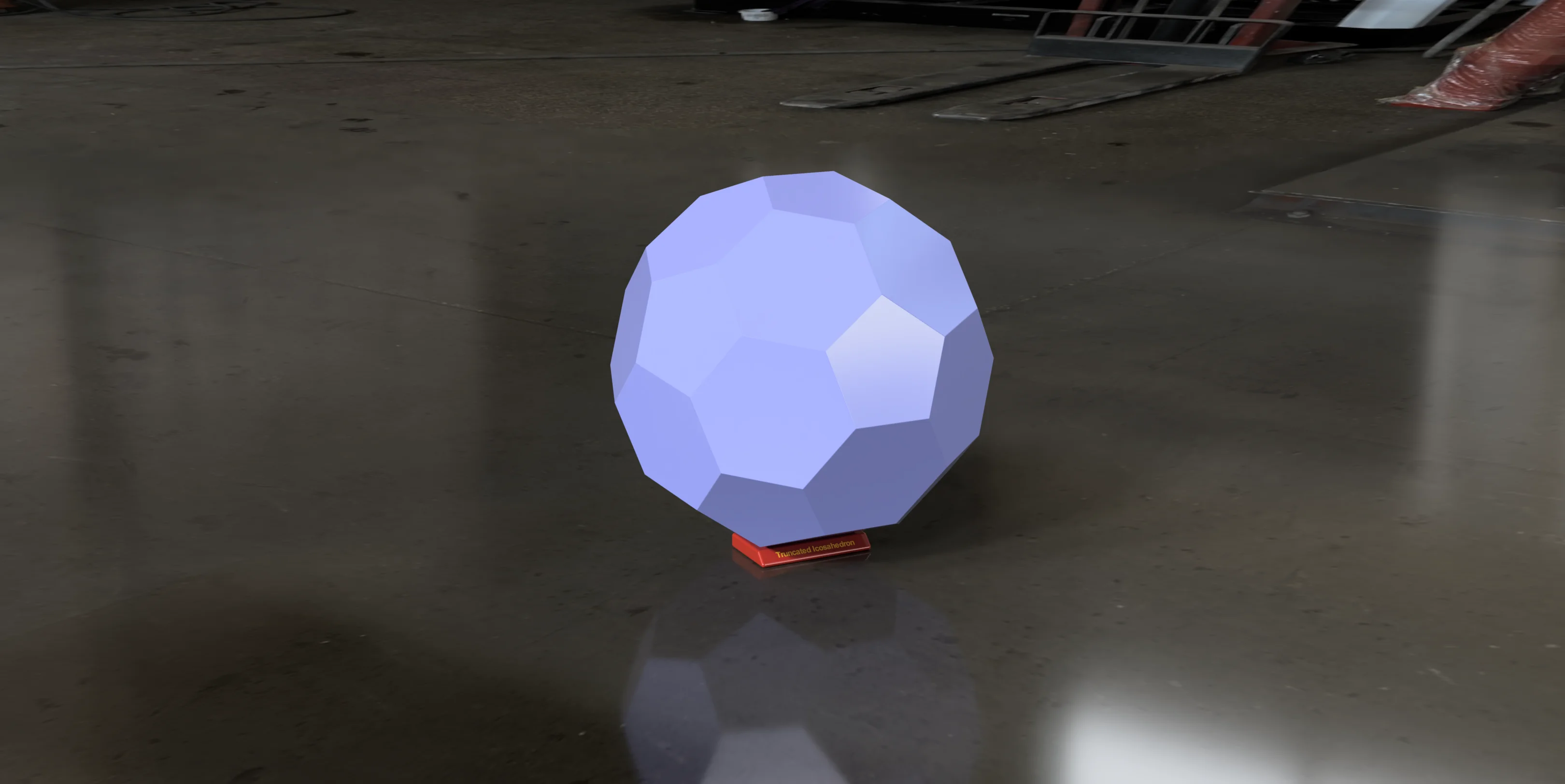 Truncated Icosahedron Solid 3d model