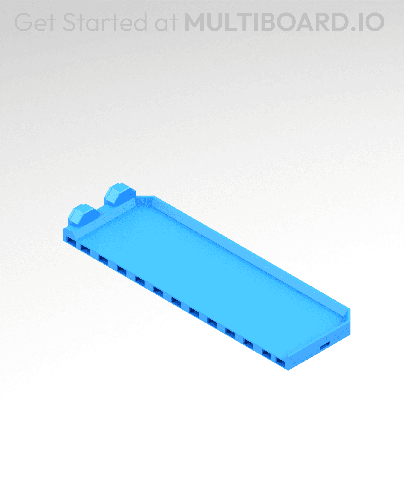 2x6 MU - Right Support End - Modular Bolt-Locked Shelf 3d model