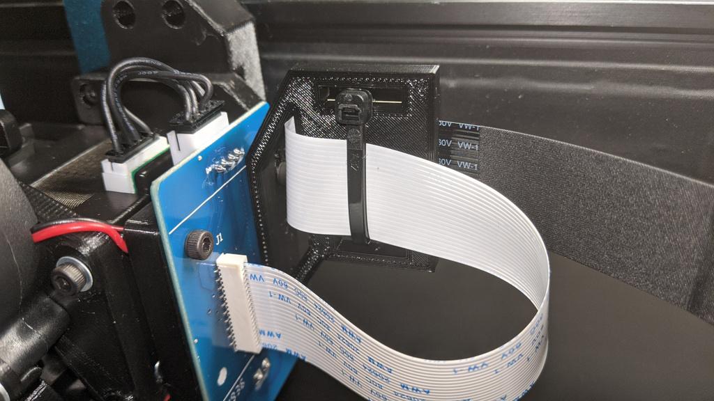 Sidewinder X1 FFC Riser - Customizable ribbon cable height fix and strain relief for E3D Hemera, the stock extruder and others 3d model