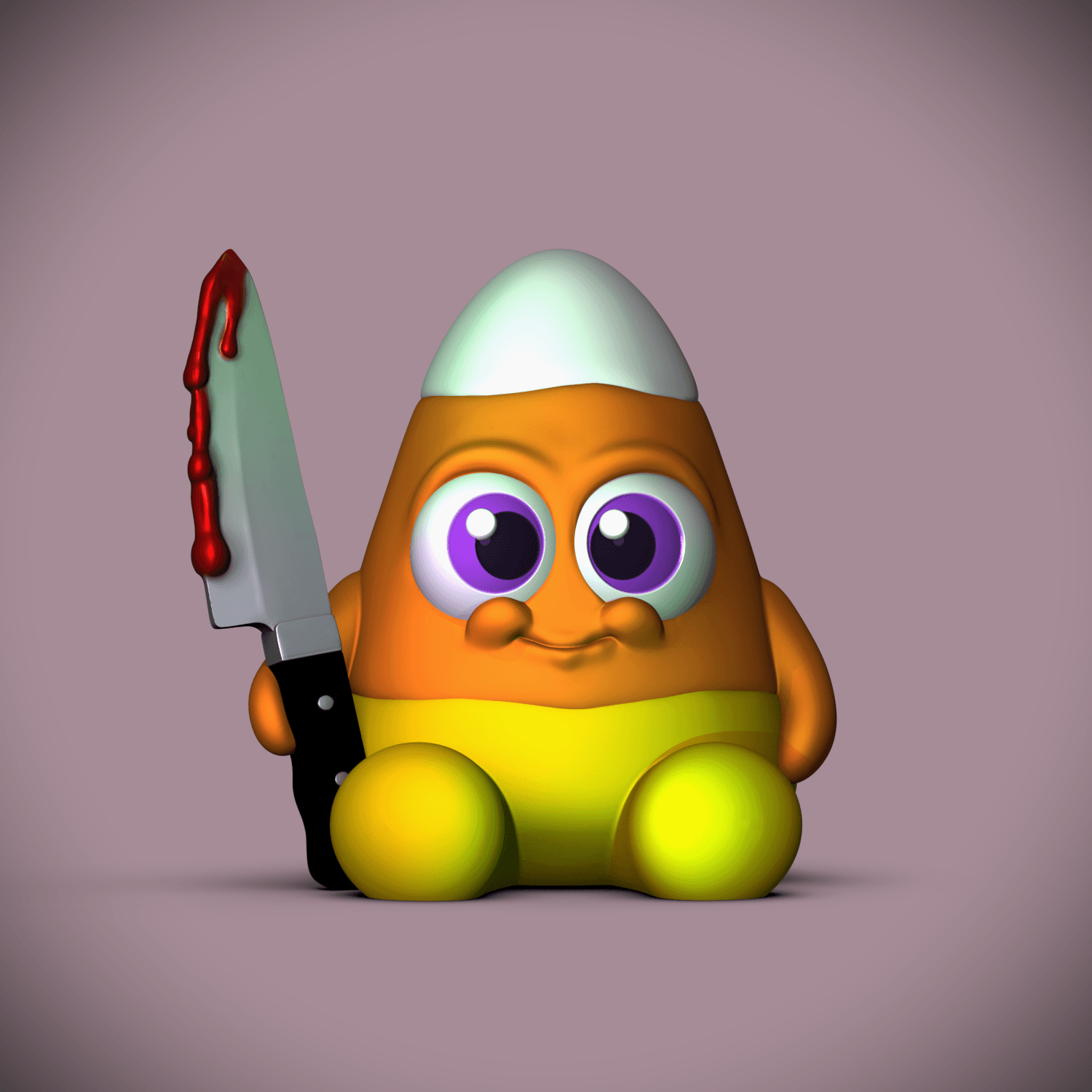 Cute Murder Corn 3d model