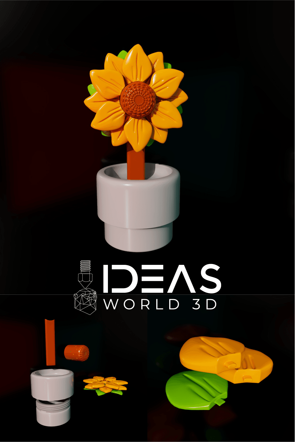 Decorative plant and storage Stylish 2-in-1 3D Printed Organizer 3d model