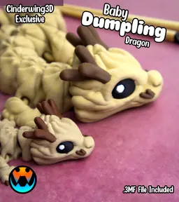 Baby Dumpling Dragon 3d model