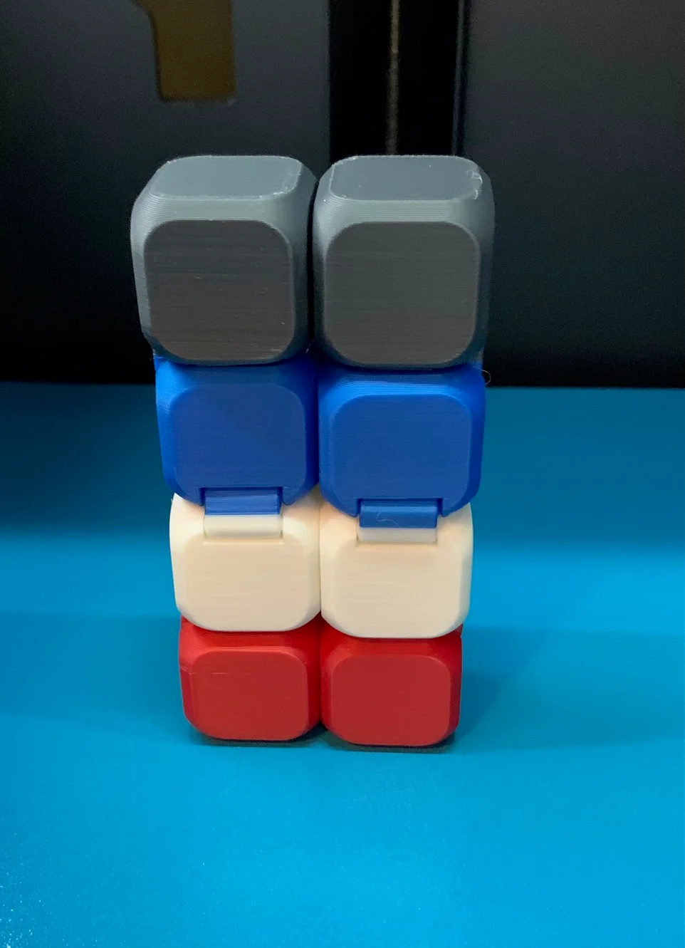So I printed one all in gray PLA and my wife said, it's neat but the cubes need to be different colors. I do have 8 color capability but there was no way I was going to print with 8 color changes per layer! So I tried standing the model on end and printing with 3 color changes. I didn't really think it would work but it actually works perfectly. There are some rough finishes on the bottom of some of the cubes - but nothing I feel needs sanding. Great model. By the way...I used the .stl file as I detest 3mf.