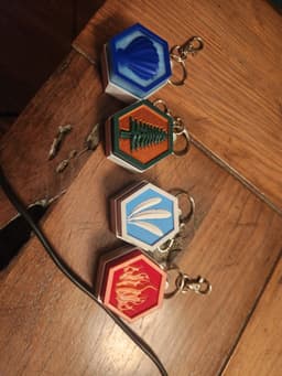Sculpted Elemental Clicky Keychains 3d model