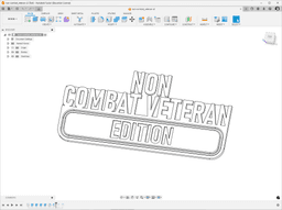 Non-Combat Veteran Edition plate 3d model