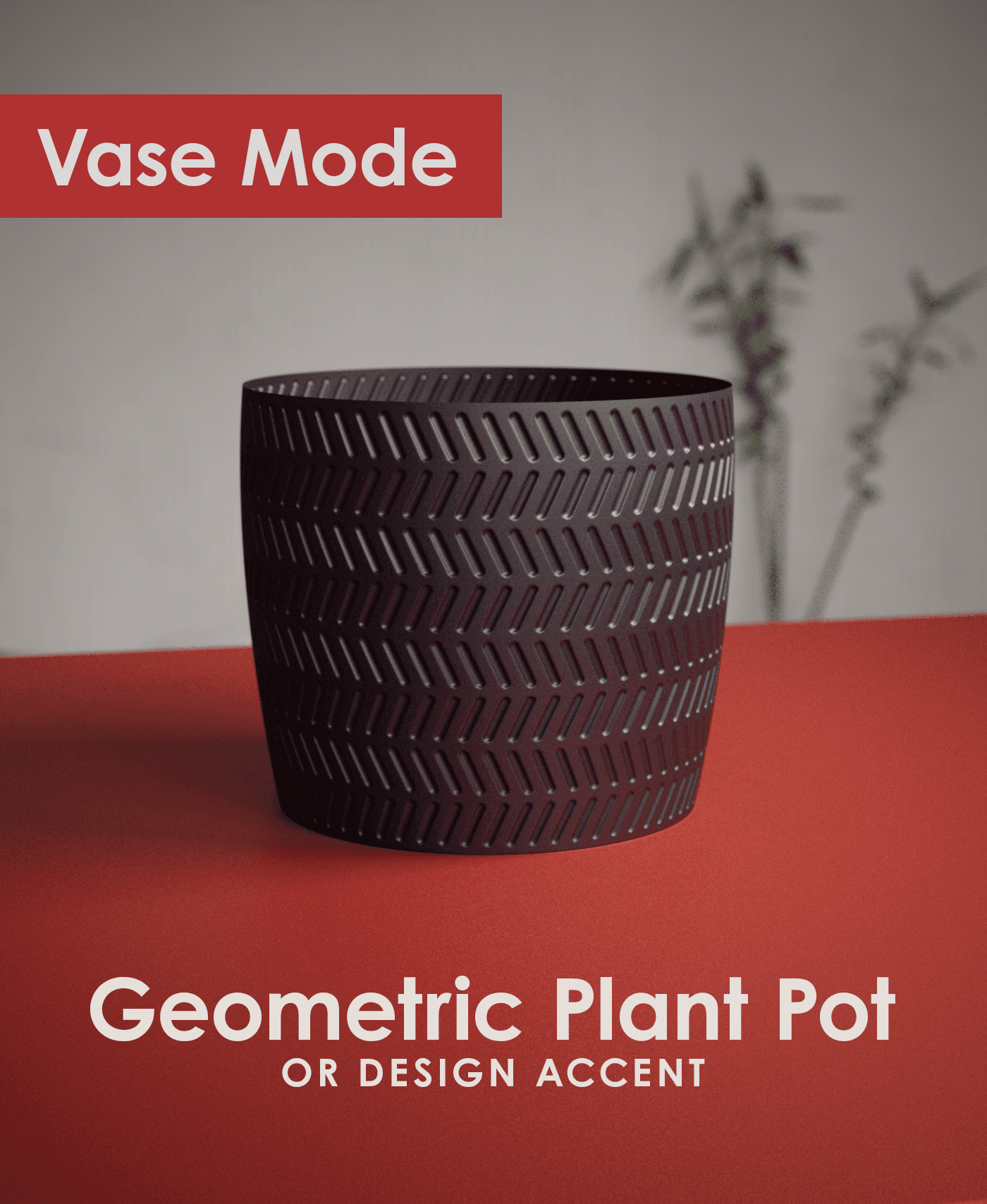 Geometric Plant Pot (Vase Mode) 3d model