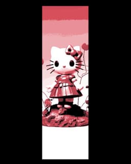 Fan Art of the cute little cat - Say Hi to My Little Kitty on the town Set of Bookmarks 3d model