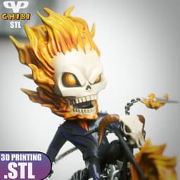 Ghost Rider Chibi STL for 3D Printing ChibiSTL 3DXM 3d model