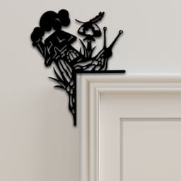 Mushroom Door Corner Decor 3d model