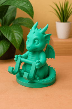 Stylish Dragon Phone Holder – Fantasy Desk Stand 3d model
