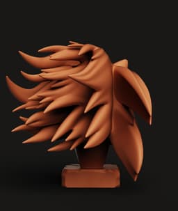 Sonic vs Shadow Split Bust | Hedgehog Rivalry Statue | Sega Fan Art 3D Print 3d model