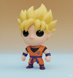 GOKU CHIBI FIGURE - 3D MODEL IN KAWAII STYLE 3d model