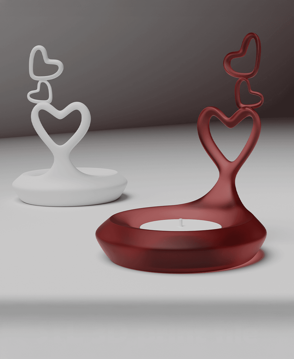 Heart Candle holder 3d model