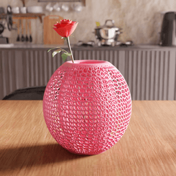 Geometric Voronoi Lattice Sphere Vase 3d model