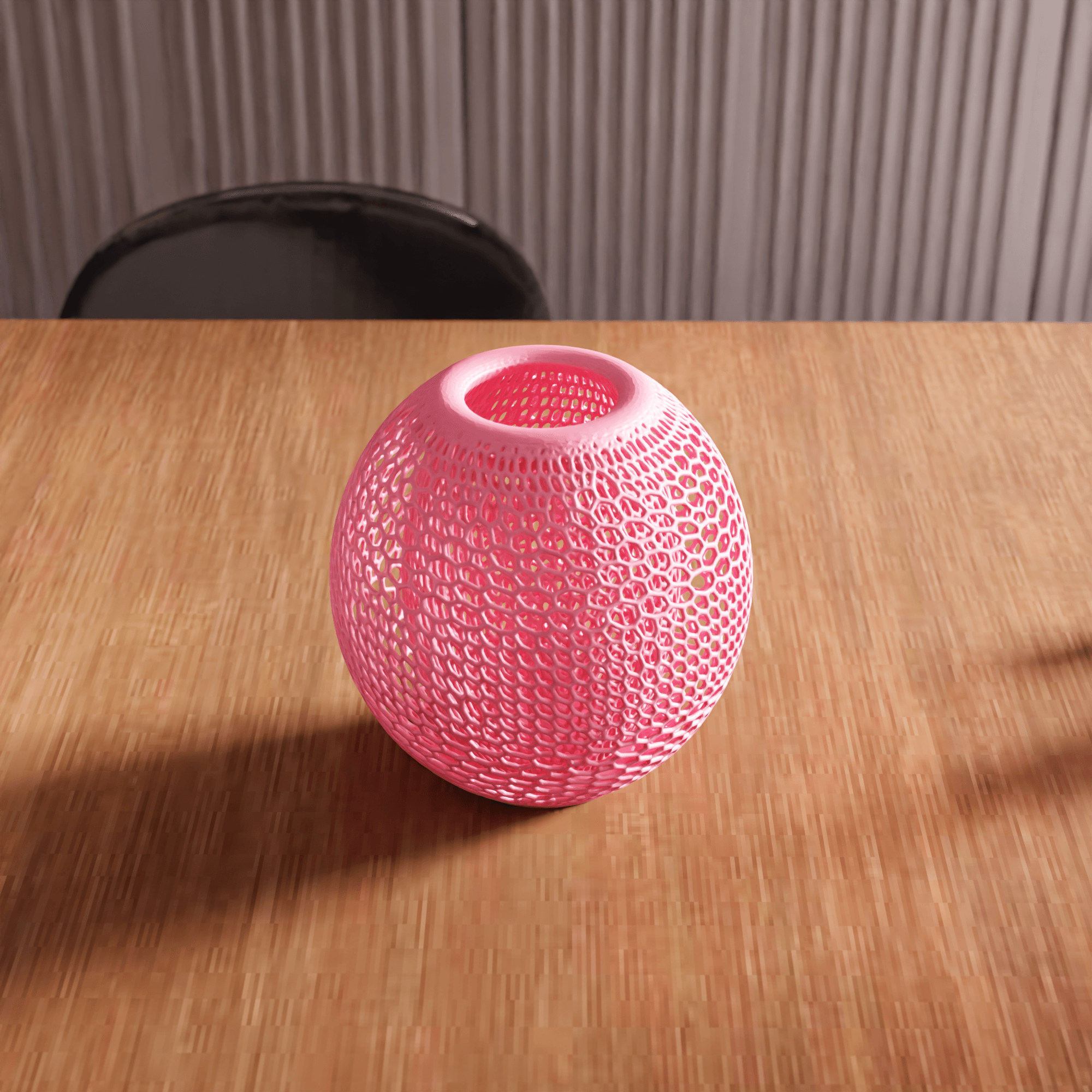 Geometric Voronoi Lattice Sphere Vase 3d model