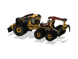 Yellow Log Skidder-All Dual Wheels 3d model
