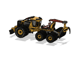 Yellow Log Skidder-All Dual Wheels 3d model
