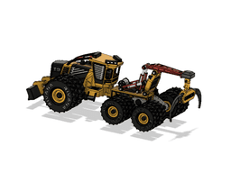 Yellow Log Skidder-All Dual Wheels 3d model