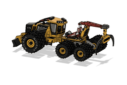 Yellow Log Skidder-All Dual Wheels 3d model